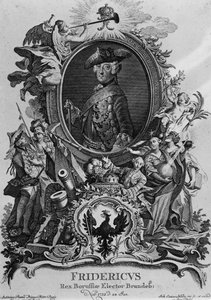 Portret van Frederik II (1712-86), gegraveerd door Johann Esaias Nilson (1721-88) door Antoine Pesne